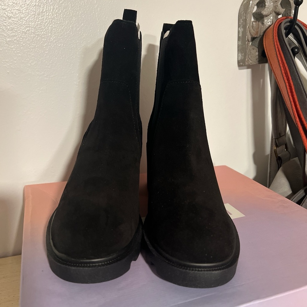 Black Suede Boots - Picture 2 of 5